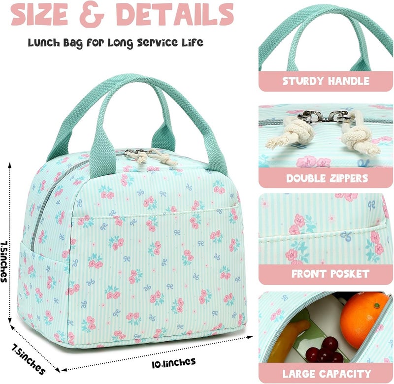 BLUBOON Lunch Box for Women Cute Lunch Bag Reusable Insulated Lunch Bags Large Capacity Lunchbox Cooler for Work Picnic or Travel - Image 5